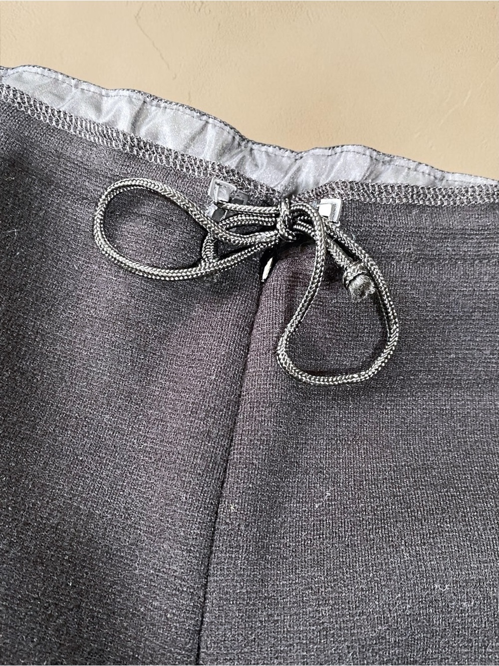 Annette Gortz Womens Black Virgin Wool Wide Leg Avant Garde Drawstring Pant L - Picture 5 of 10